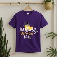 Resting Witch Face Funny Halloween T-Shirt thumb 2