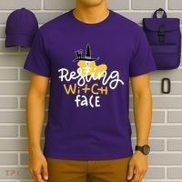 Resting Witch Face Funny Halloween T-Shirt thumb 6