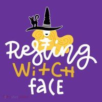 Resting Witch Face Funny Halloween Coaster thumb 2