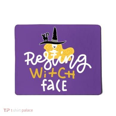 Resting Witch Face Funny Halloween Mousepad