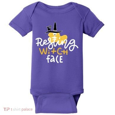 Resting Witch Face Funny Halloween Baby Bodysuit