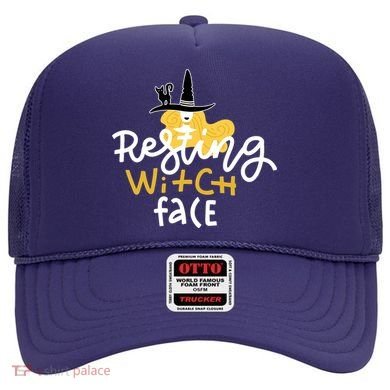 Resting Witch Face Funny Halloween Hat