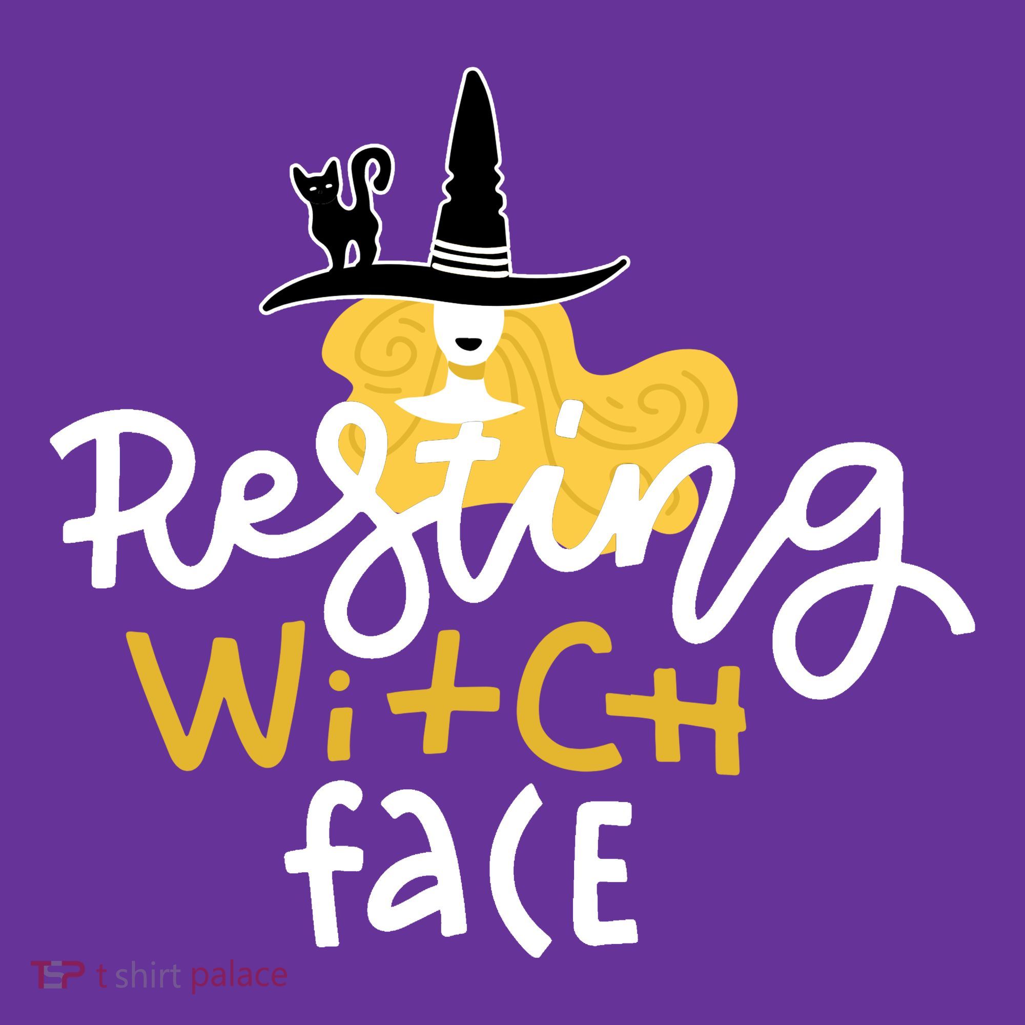 Resting Witch Face Funny Halloween Hat