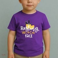 Resting Witch Face Funny Halloween Toddler T-Shirt thumb 2