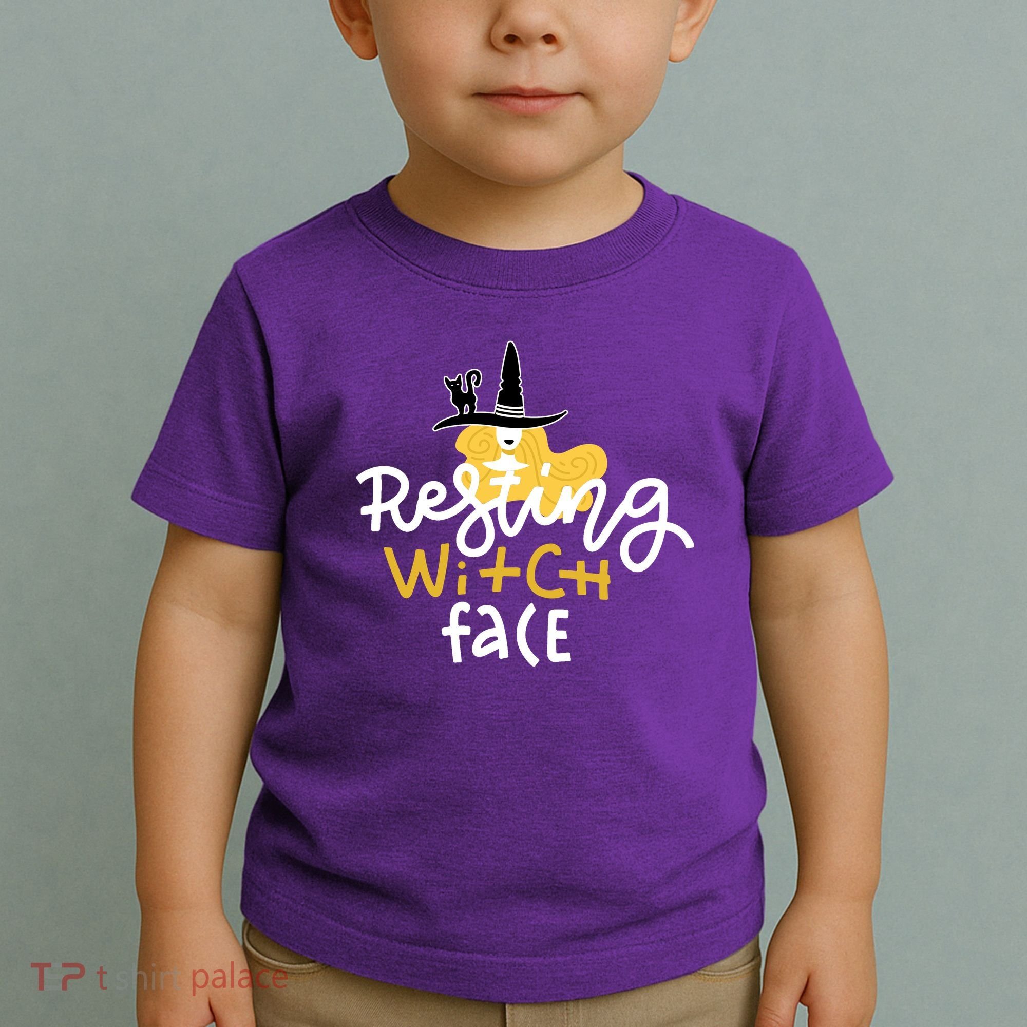 Resting Witch Face Funny Halloween Toddler T-Shirt