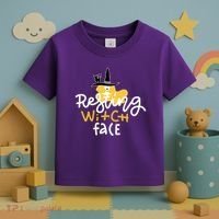 Resting Witch Face Funny Halloween Toddler T-Shirt thumb 3
