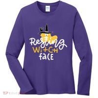 Resting Witch Face Funny Halloween Women's Long Sleeve Shirt thumb 0