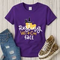 Resting Witch Face Funny Halloween Women's T-Shirt thumb 3