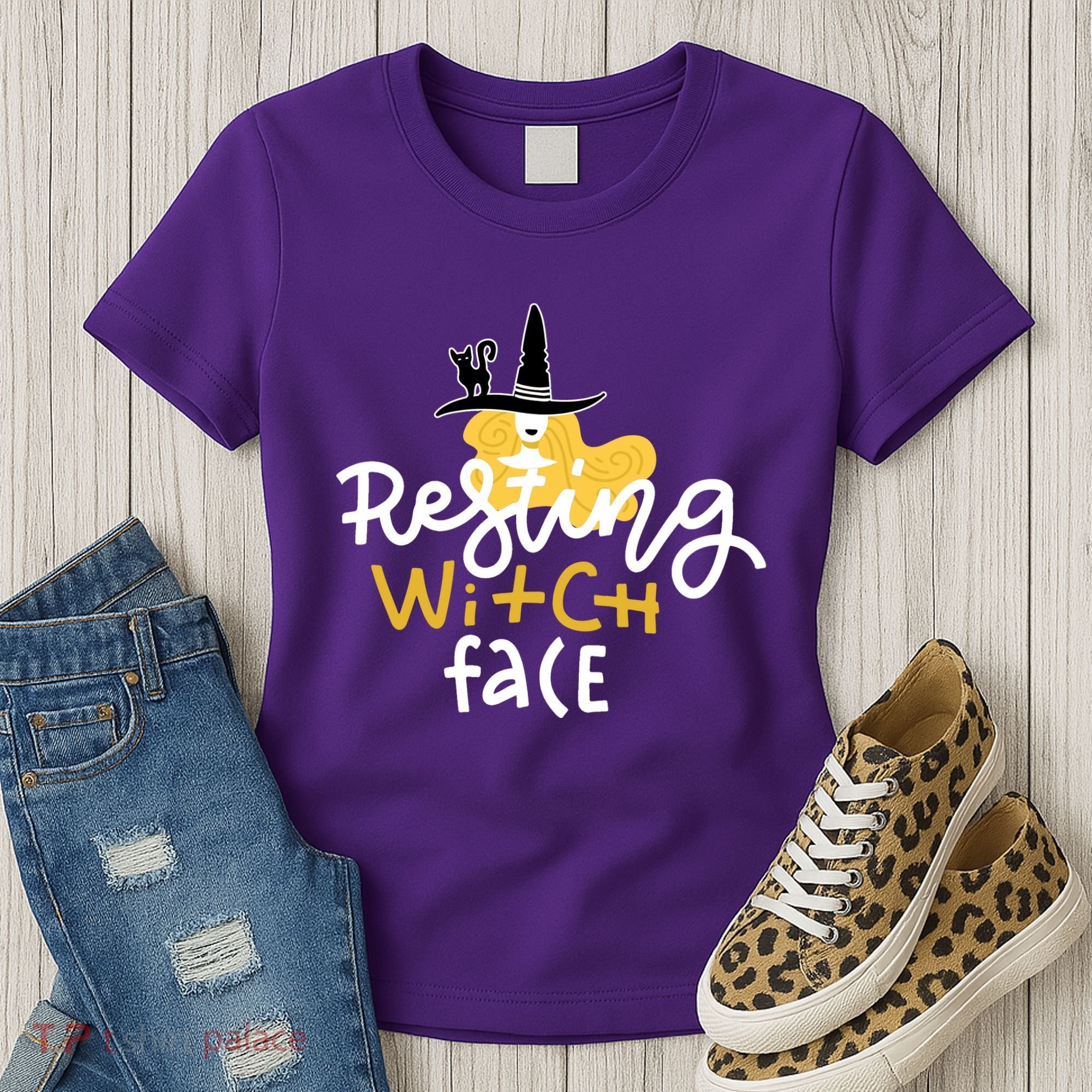 Resting Witch Face Funny Halloween Women's T-Shirt