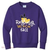 Resting Witch Face Funny Halloween Kids Sweatshirt thumb 0