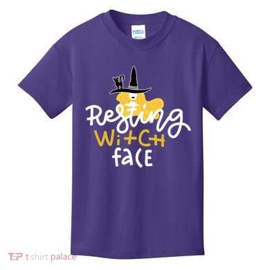 Resting Witch Face Funny Halloween Kids T-Shirt