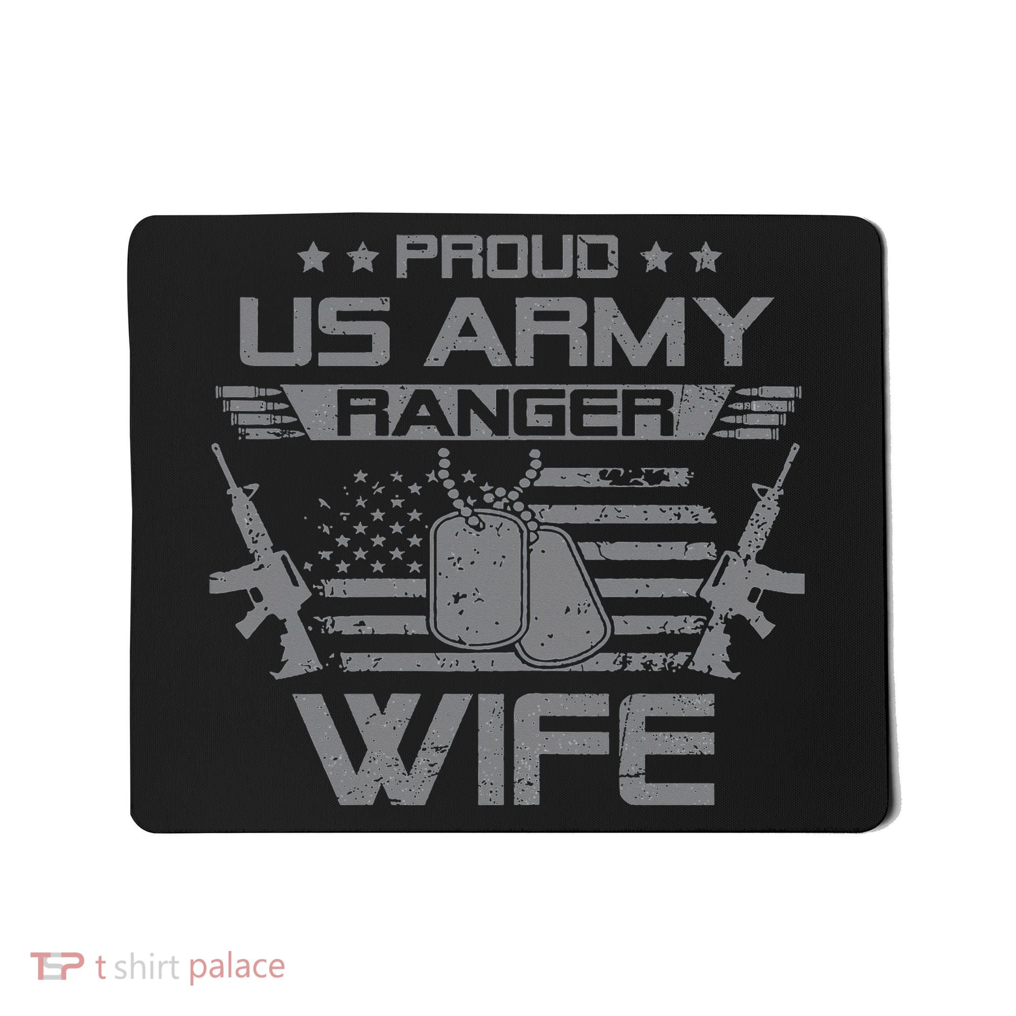 Ranger Wife Flag American Usa Military Mousepad