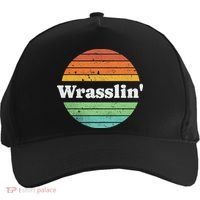 Retro Wrasslin Funny Wrestling Lover 70s Style Five-Panel Snapback Cap thumb 0