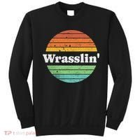 Retro Wrasslin Funny Wrestling Lover 70s Style Sweatshirt thumb 0
