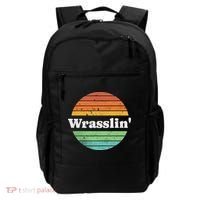 Retro Wrasslin Funny Wrestling Lover 70s Style Backpack thumb 0