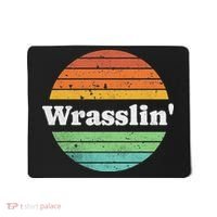 Retro Wrasslin Funny Wrestling Lover 70s Style Mousepad thumb 0