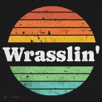 Retro Wrasslin Funny Wrestling Lover 70s Style Mousepad thumb 1
