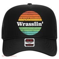 Retro Wrasslin Funny Wrestling Lover 70s Style Hat thumb 0