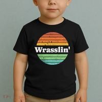 Retro Wrasslin Funny Wrestling Lover 70s Style Toddler T-Shirt thumb 2
