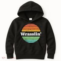Retro Wrasslin Funny Wrestling Lover 70s Style Kids Hoodie thumb 0