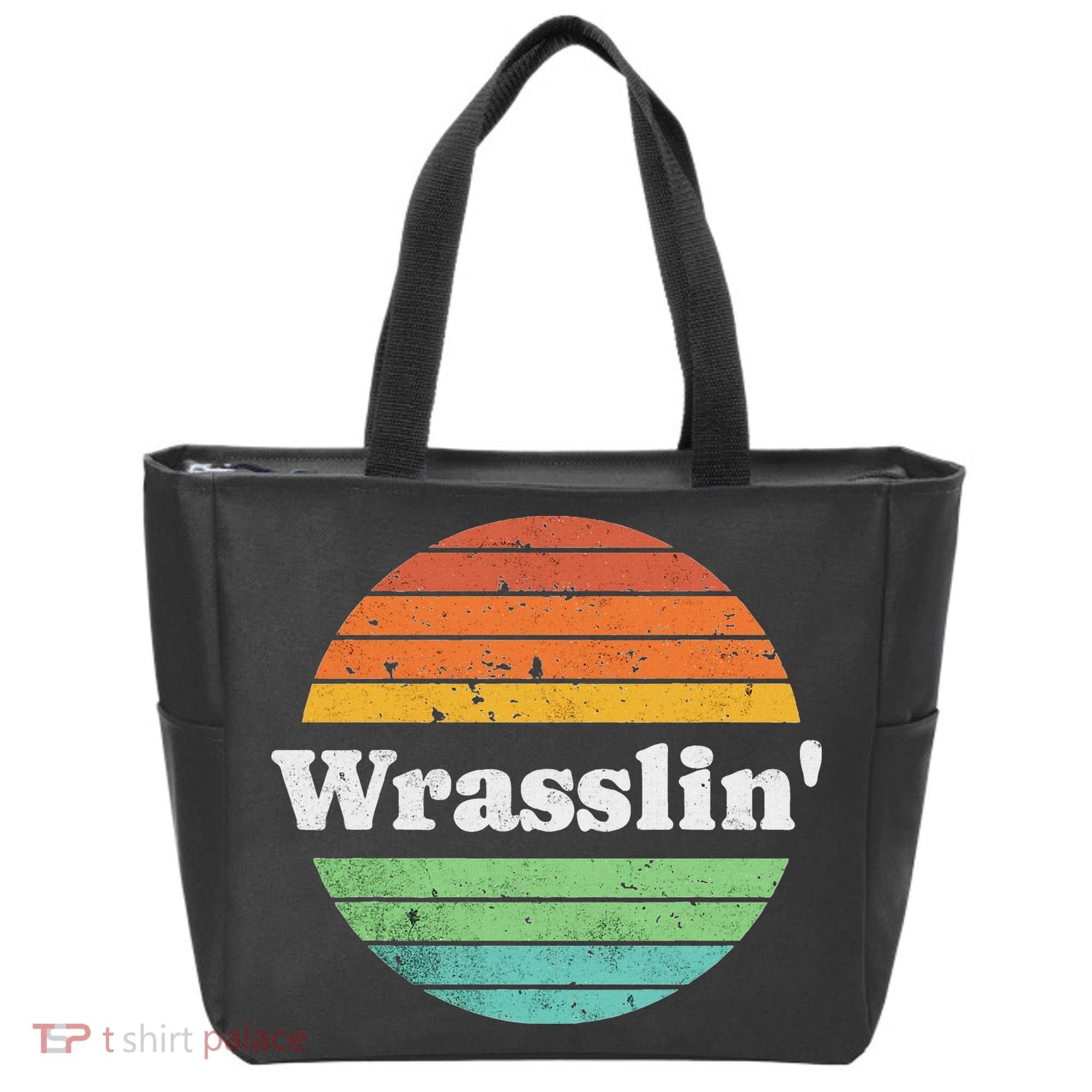Retro Wrasslin Funny Wrestling Lover 70s Style Tote Bag