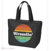 Retro Wrasslin Funny Wrestling Lover 70s Style Tote Bag thumb 3