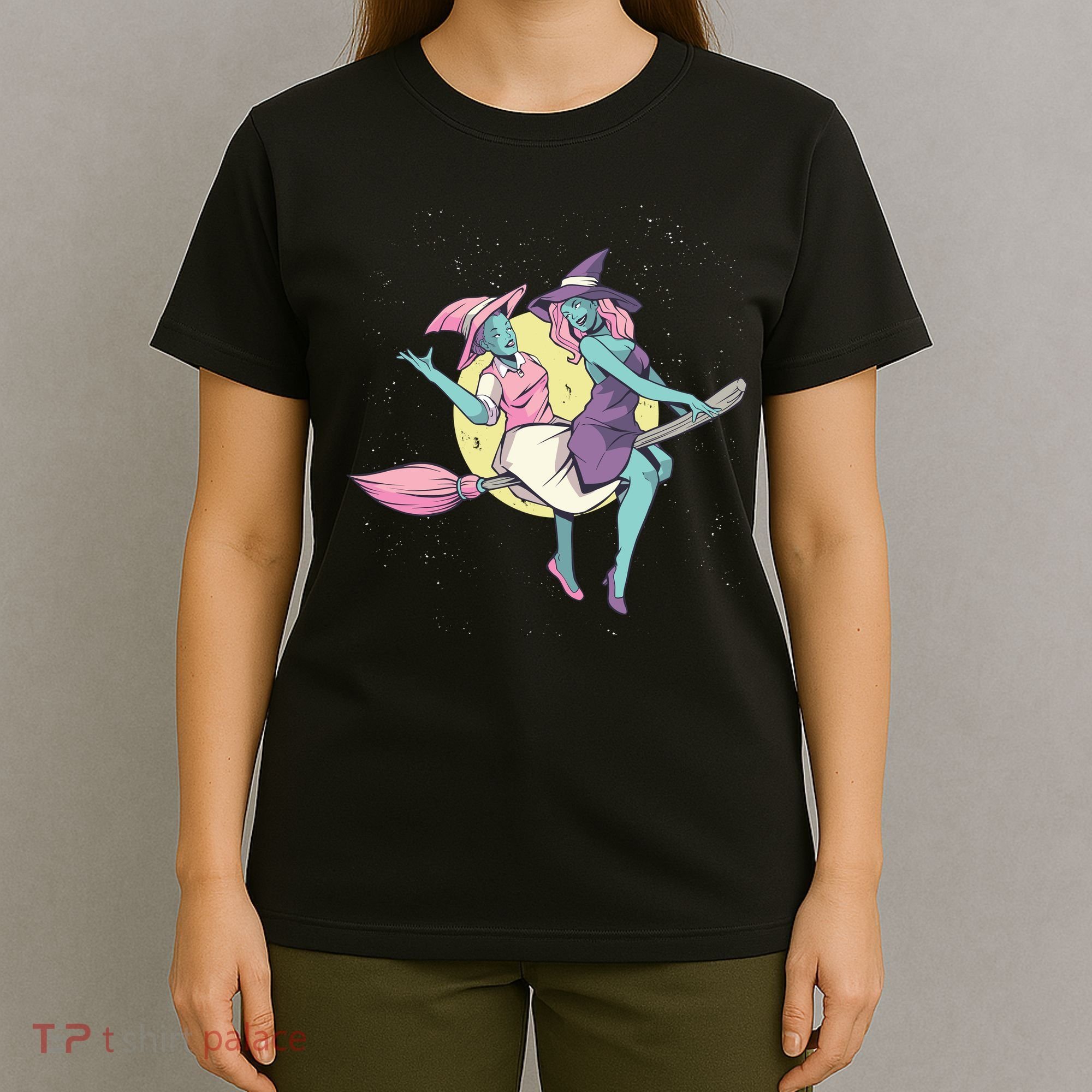 Retro Witches Flying T-Shirt