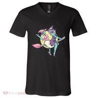 Retro Witches Flying V-Neck T-Shirt thumb 0