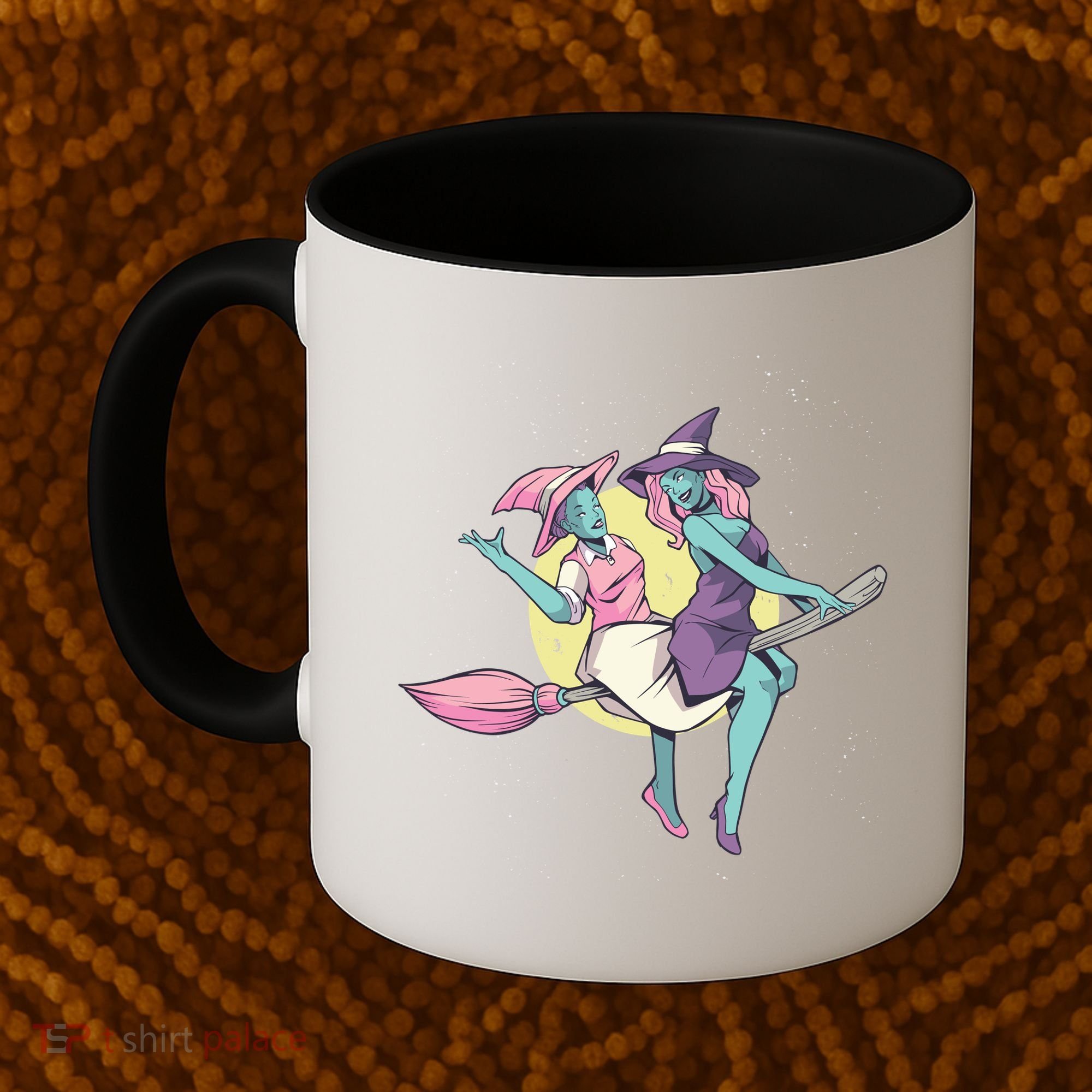 Retro Witches Flying Coffee Mug