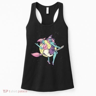 Retro Witches Flying Women's Tank Top