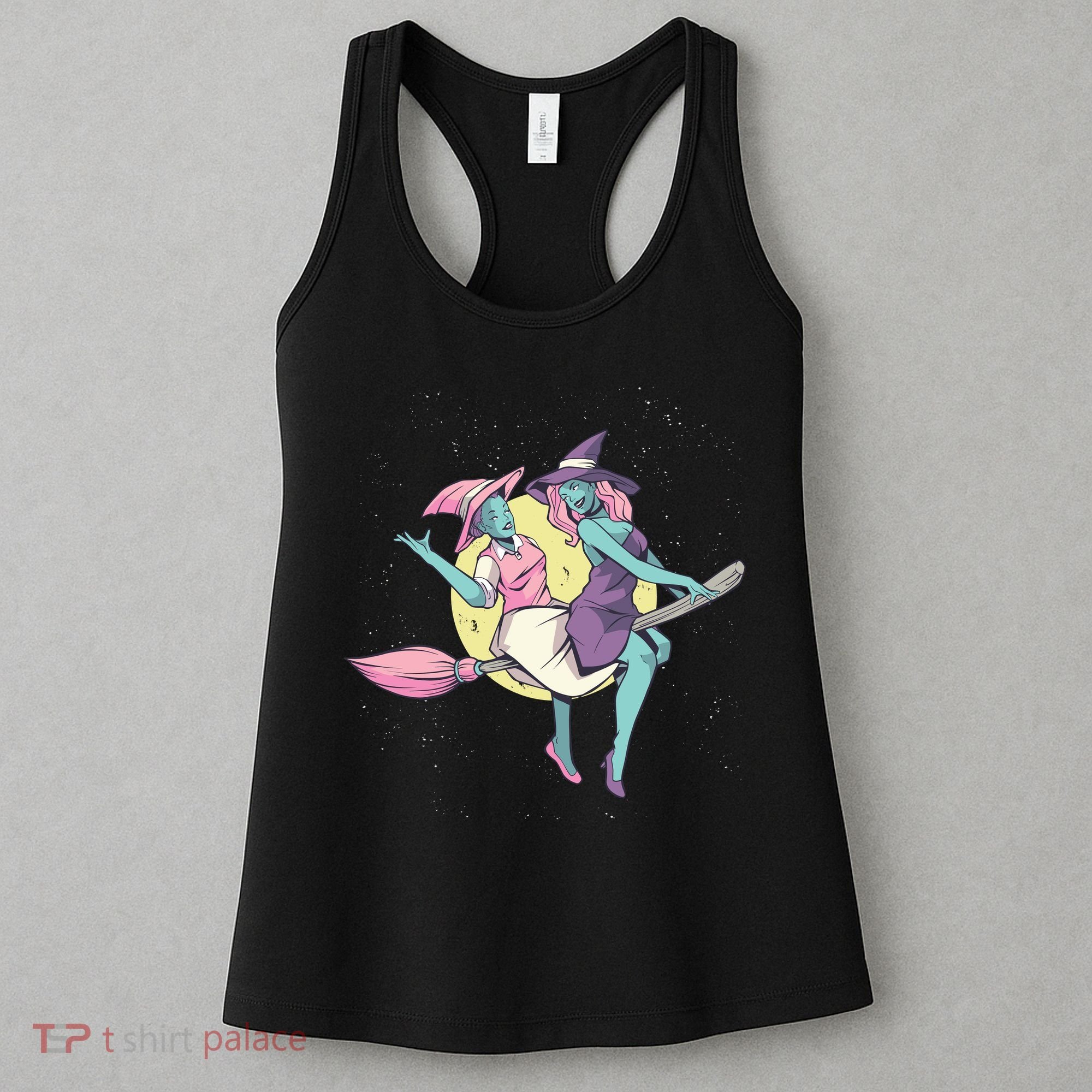 Retro Witches Flying Women's Tank Top