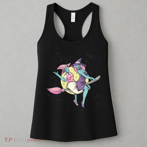 Retro Witches Flying Women's Tank Top
