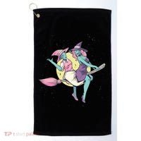Retro Witches Flying Golf Towel thumb 0