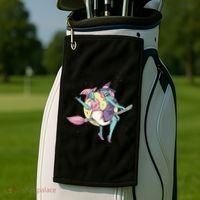 Retro Witches Flying Golf Towel thumb 2