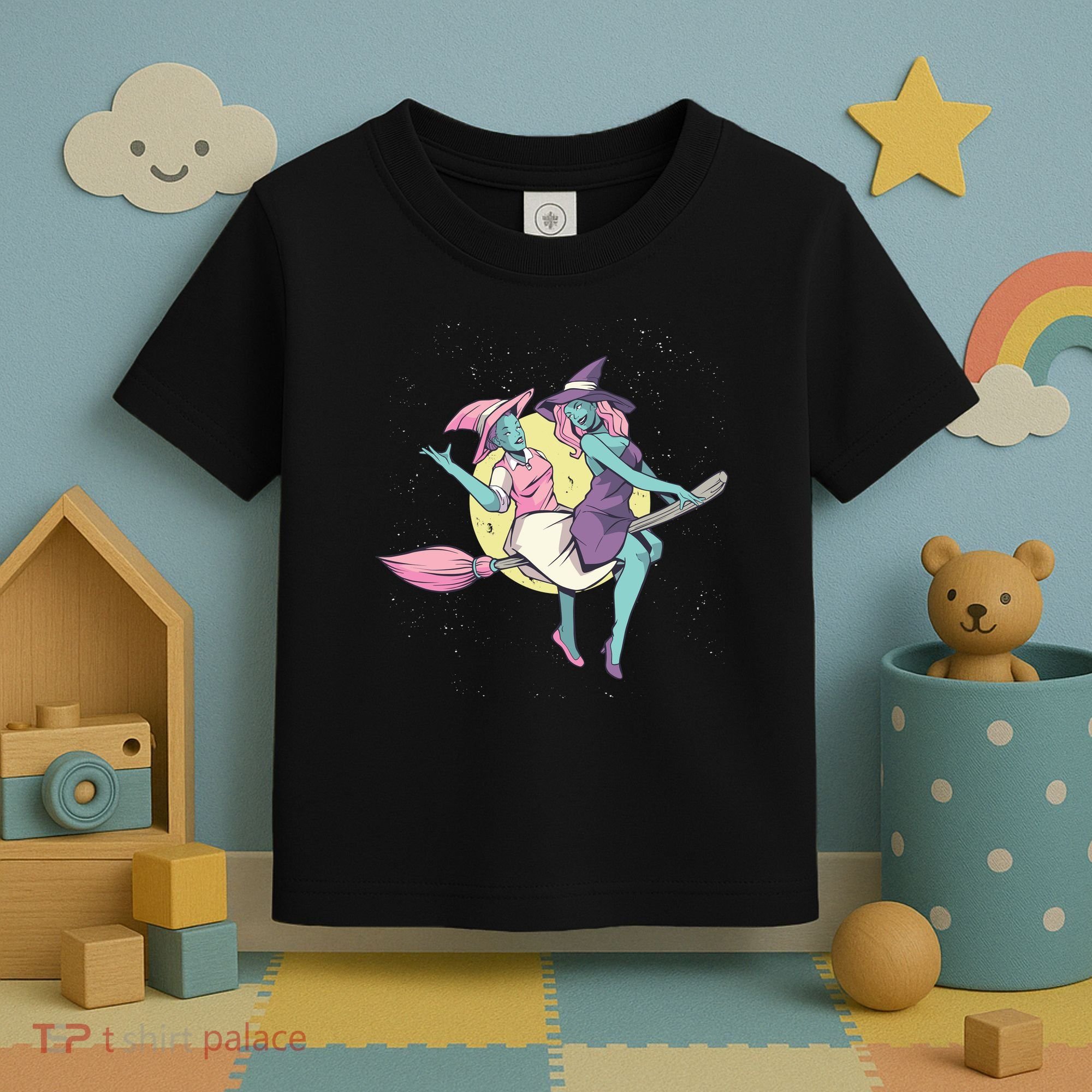 Retro Witches Flying Toddler T-Shirt