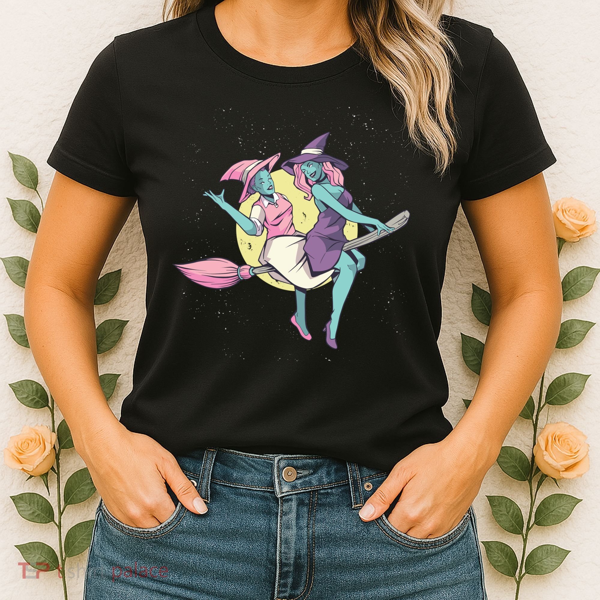 Retro Witches Flying Women's T-Shirt