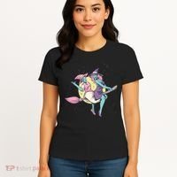 Retro Witches Flying Women's T-Shirt thumb 4