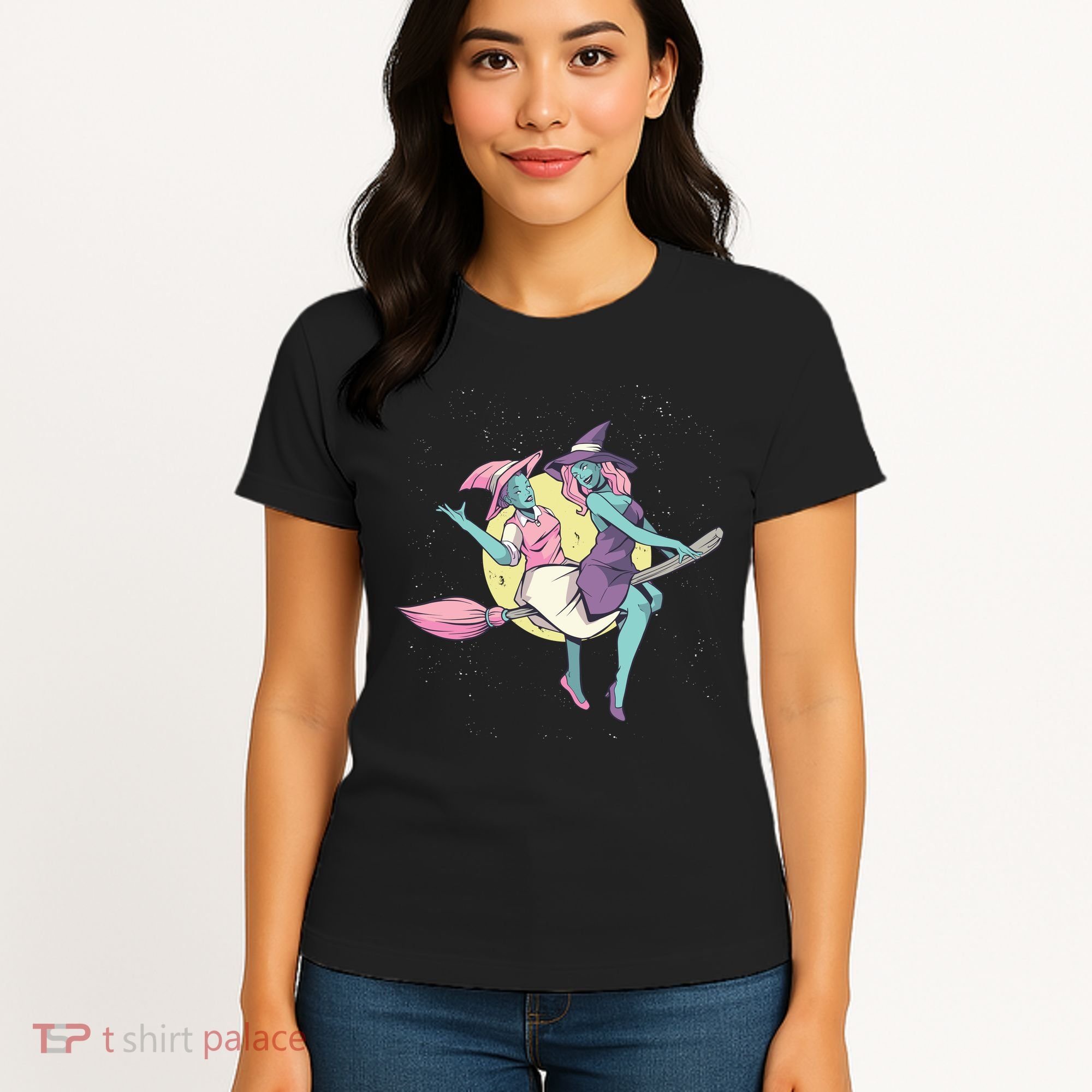 Retro Witches Flying Women's T-Shirt