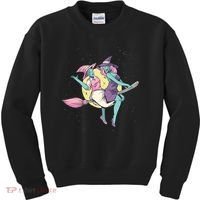 Retro Witches Flying Kids Sweatshirt thumb 0