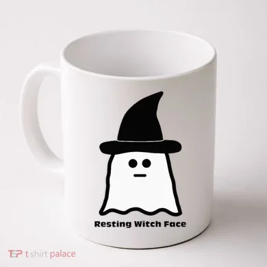 Resting Witch Face Funny Ghost Halloween Coffee Mug
