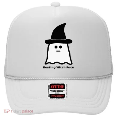 Resting Witch Face Funny Ghost Halloween Hat