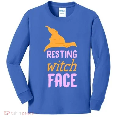 Resting Witch Face Gift Kids Long Sleeve Shirt