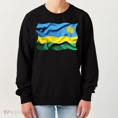 Rwanda Wavey Flag Women's Sweatshirt