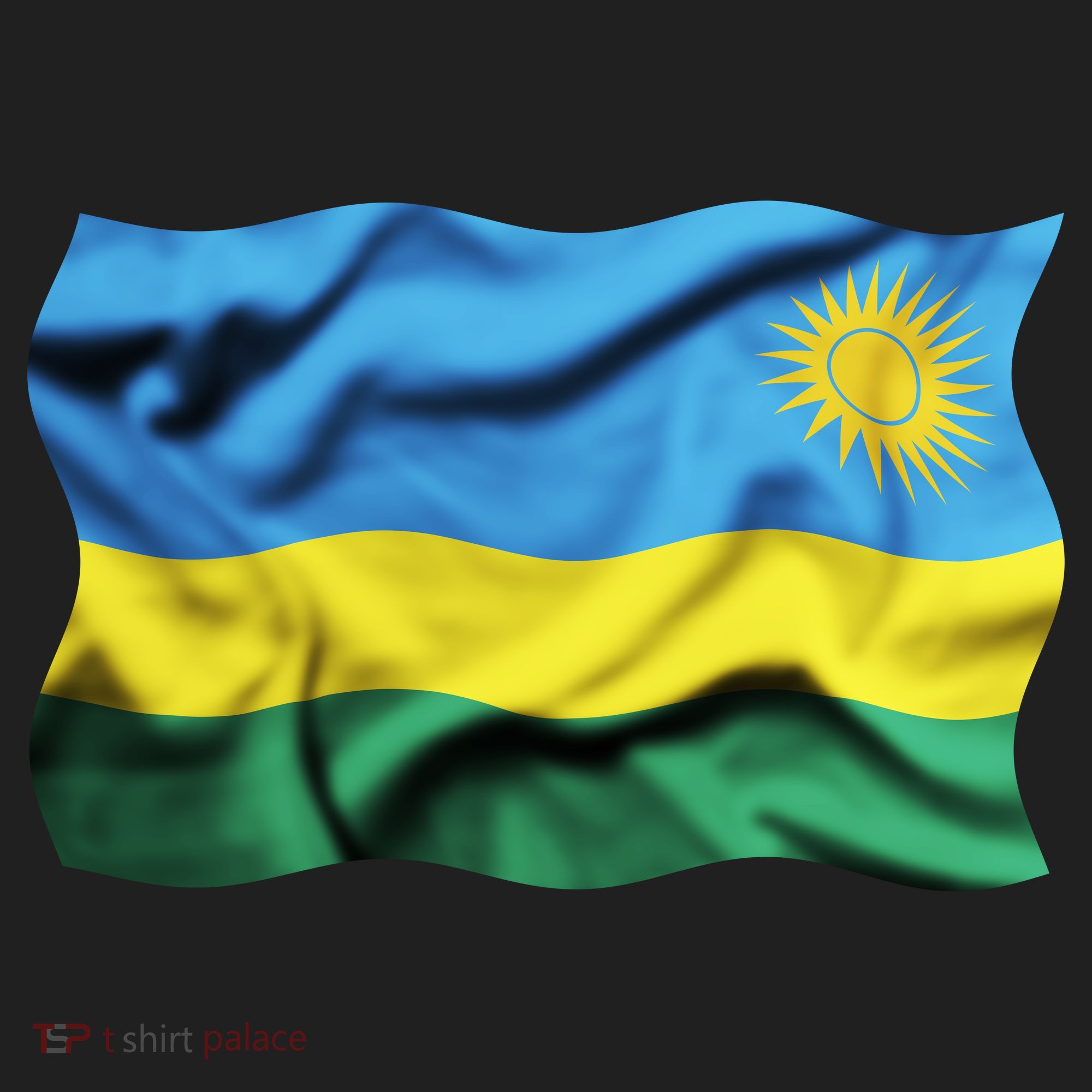 Rwanda Wavey Flag Women's Sweatshirt