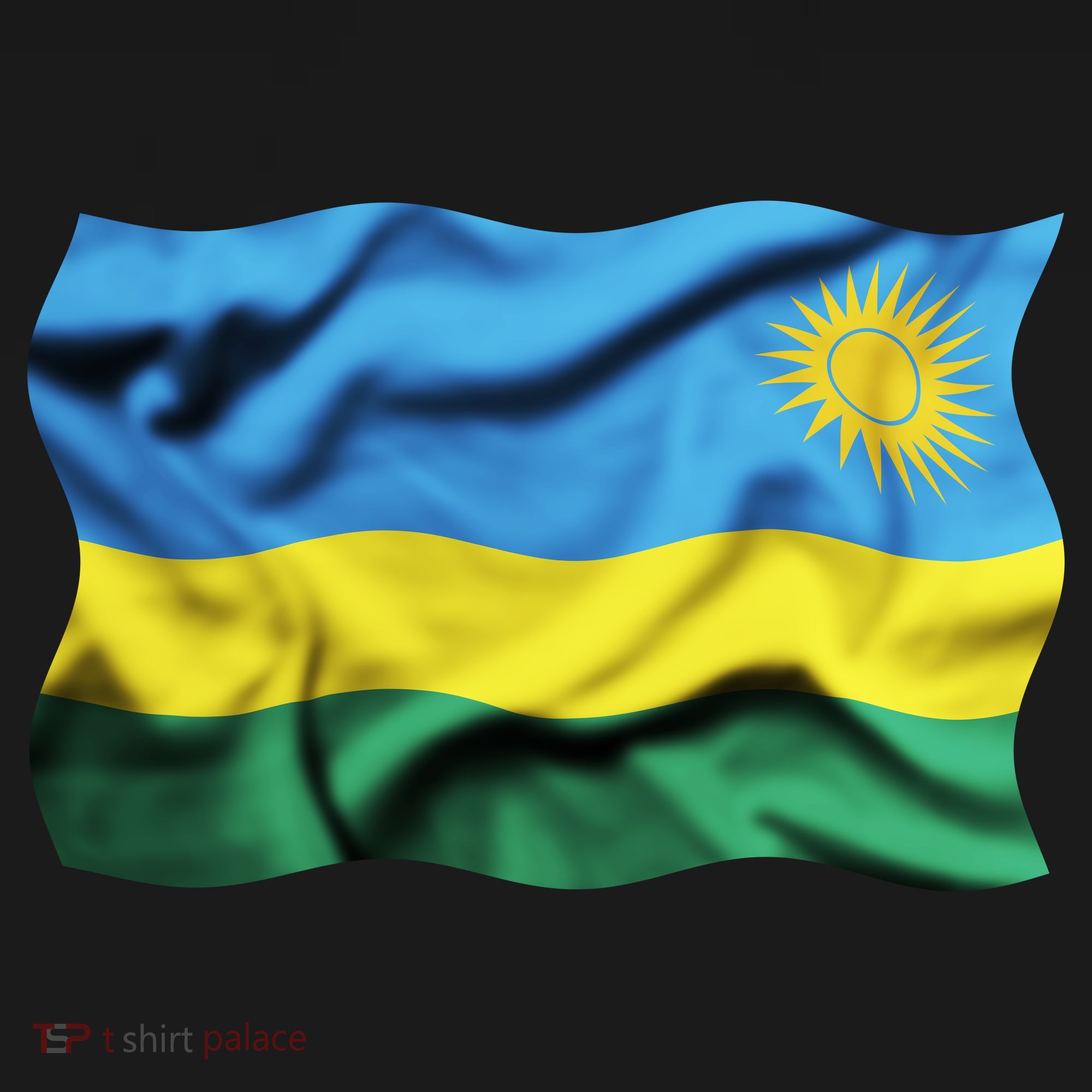 Rwanda Wavey Flag Doggie Tank