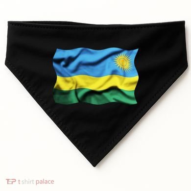 Rwanda Wavey Flag USA-Made Doggie Bandana