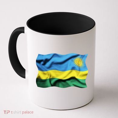 Rwanda Wavey Flag Coffee Mug