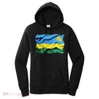 Rwanda Wavey Flag Women's Hoodie thumb 0