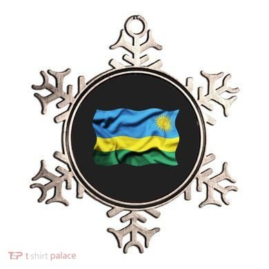 Rwanda Wavey Flag Ornament