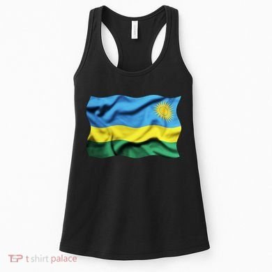 Rwanda Wavey Flag Women's Tank Top